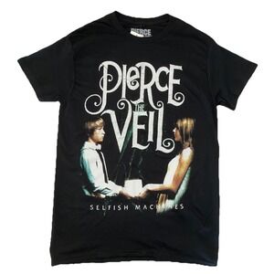 Pierce the Veil T Shirt S Black Selfish Machines Hot Topic NEW *flaw